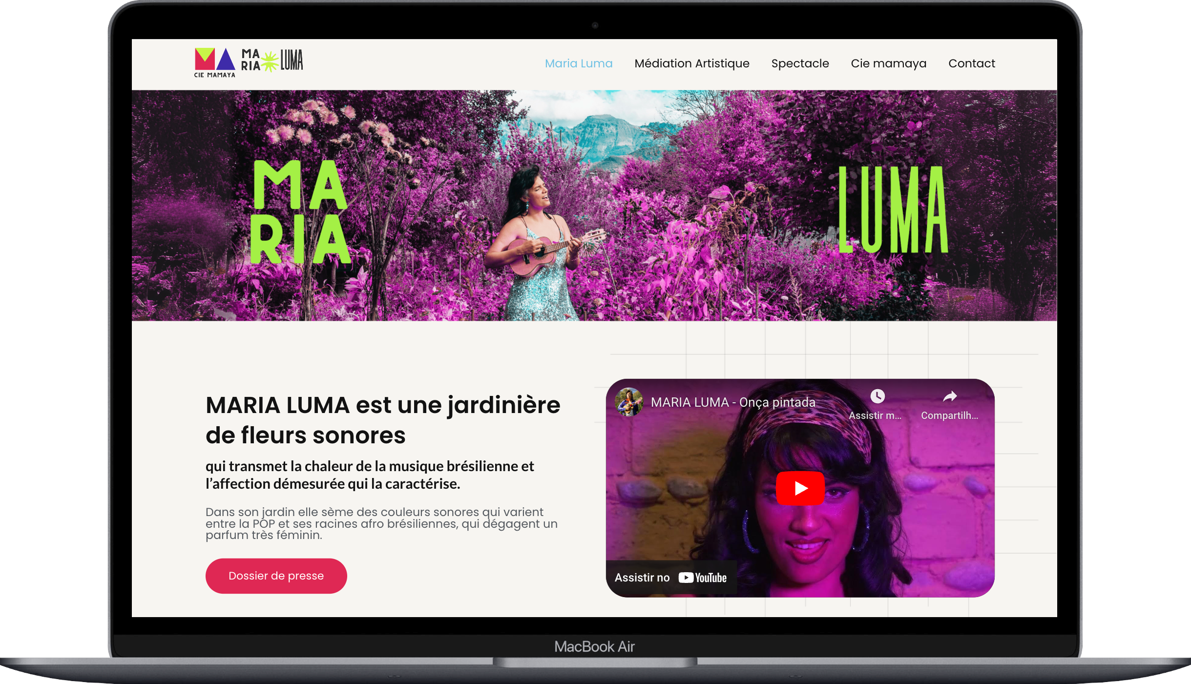site da cliente maria luma