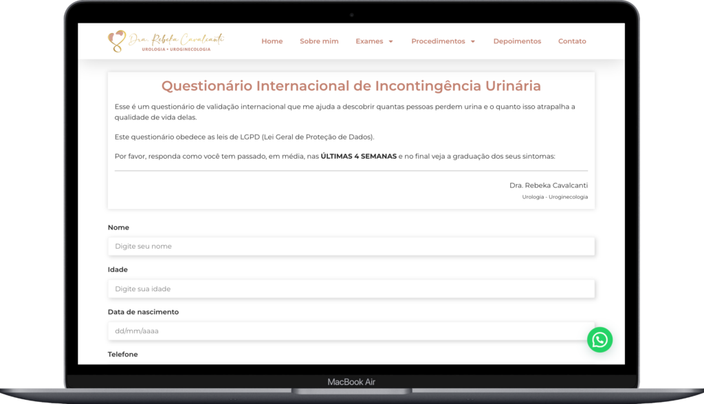 questionário personalizado